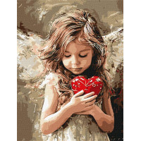 Картина за номерами Ангел любові art_selena_ua 30х40 Ідейка (KHO8706)