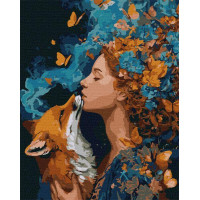 Картина за номерами Помаранчевий дух осені з фарбами металік extra art_selena_ua 40х50 Ідейка (KHO6857)