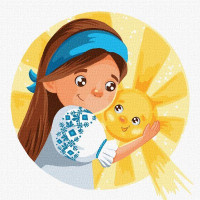 Картина по номерам Солнышко ©Екатерина Валерьева 30х30 Идейка (KHO2404)