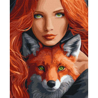 Картина за номерами Вогняна лисиця art_selena_ua 40х50 Ідейка (KHO8320)