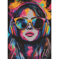 Алмазна мозаїка Барвистий біт art_selena_ua 30х40 Ідейка (AMO20093)