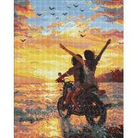 Алмазна мозаїка Морська поїздка на двох art_selena_ua 40х50 Ідейка (AMO20202)