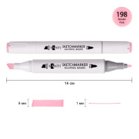 Скетч-маркер спиртовой Professional SA-198 нежно-розовый Santi (390793)