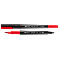 Маркер акварельный Brush Pen SW-05 красный двусторонний Santi (391005)