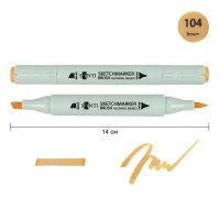 Маркер спиртовий Brush SA-104 коричневий Santi (390904)