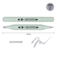 Маркер спиртовой Brush SA-CG3 холодный серый 3 Santi (390928)