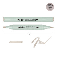 Маркер спиртовой Brush SA-WG3 теплый серый 3 Santi (390940)