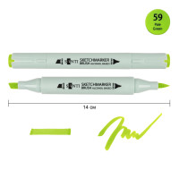 Маркер спиртовий Brush SA-59 блідо-зелений Santi (390963)