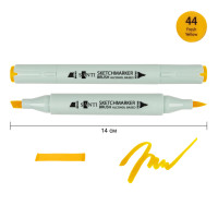 Маркер спиртовой Brush SA-44 желтый свежий Santi (390918)