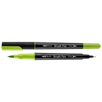 Маркер акварельный Brush Pen SW-18 салатовый двусторонний Santi (391018)