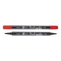 Маркер акварельный Brush Marker SWB-07 красный двусторонний Santi (391063)