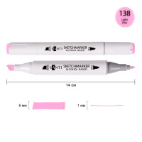 Скетч-маркер спиртовой Professional SA-138 светло-розовый Santi (390799)