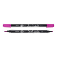 Маркер акварельный Brush Marker SWB-08 фуксия двусторонний Santi (391064)