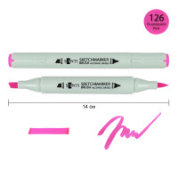 Маркер спиртовой Brush SA-126 флуоресцентный розовый Santi (390894)