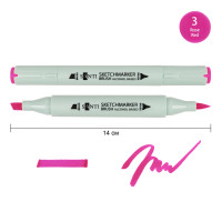 Маркер спиртовой Brush SA-3 розовая роза Santi (390955)