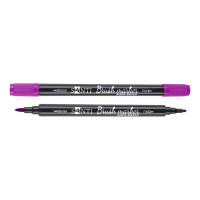 Маркер акварельний Brush Marker SWB-09 фіолетовий двосторонній Santi (391065)