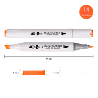 Скетч-маркер спиртовий Professional SA-14 кіновар Santi (390852)