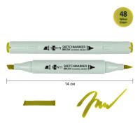 Маркер спиртовой Brush SA-48 желто-зеленый Santi (390960)