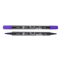 Маркер акварельный Brush Marker SWB-13 глубокий фиолетовый двусторонний Santi (391069)