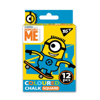 Крейда YES Minions кольорова 10х10 квадратна 12 шт (400391)