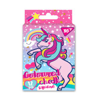 Крейда YES Unicorn кольорова 10х10 квадратна 12 шт (400394)