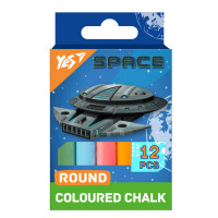 Мел цветной Space 12 шт круглый YES (400521)