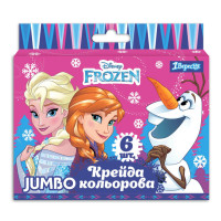 Мел 1Вересня цветной JUMBO 6 шт. Frozen (400407)