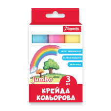 Крейда кольорова 1Вересня Classic JUMBO 3 штуки (400551)