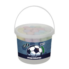 Крейда кольорова Yes Football JUMBO 12 шт у відрі (400565)