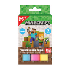 Крейда кольорова Yes Minecraft JUMBO 3 штуки (400552)