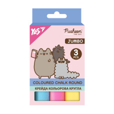 Крейда кольорова Yes Pusheen JUMBO 3 штуки (400553)