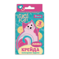 Мел 1вересня кольоровий JUMBO 3 шт. I am a cat (400405)