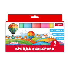Крейда кольорова 1Вересня Classic JUMBO 9 штук (400560)