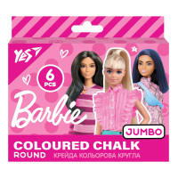 Мел цветной YES Barbie 6 шт JUMBO (400463)