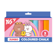 Мел цветной Line Friends 9 шт JUMBO YES (400502)