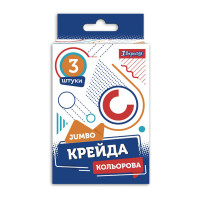 Мел 1Вересня цветной JUMBO 3 шт. Geometry (400406)