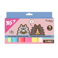 Крейда кольорова Yes Pusheen JUMBO 9 штук (400562)