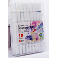 Набір скетч-маркерів для малювання двосторонніх Aihao sketchmarker slim 18шт/уп код: PM513-18