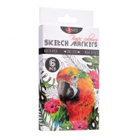 Набор маркеров для скетчей Santi sketch Basic Colours 6 шт/уп. код: 390546