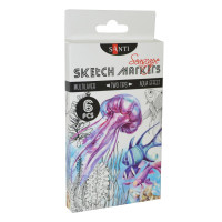 Набор маркеров для скетчей Santi sketch Seascape 6 шт/уп. код: 390567