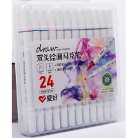 Набір скетч-маркерів для малювання двосторонніх Aihao sketchmarker slim 24 шт/уп код: PM513-24