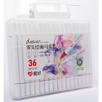 Набор скетч-маркеров 36 шт. Aihao для рисования двусторонних sketchmarker slim код: PM513-36