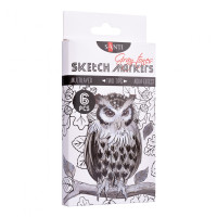 Набор маркеров для скетчей Santi sketch Gray tones 6 шт/уп. код: 390544