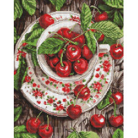 Алмазна мозаїка Свіжість вишні art_selena_ua 40х50 Ідейка (AMO20091)