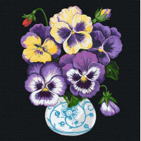 Картина по номерам Анютины глазки ©kovtun_olga_art Идейка 40х40 (KHO3218)