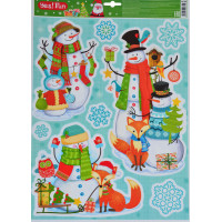 Наклейки Yes Fun новогодние для окон глиттер (41*29 см) код: 801085