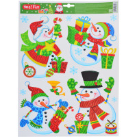 Наклейки Yes Fun новогодние для окон лазерные (41*29 см) код: 801043