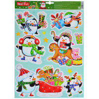 Наклейки Yes Fun новогодние для окон лазерные (41*29 см) код: 801039