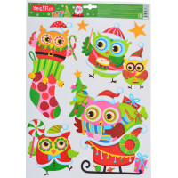 Наклейки Yes Fun новорічні для вікон гліттер (41*29 см) код: 801093