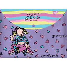 Папка-конверт YES на кнопке А4 Groovy Chic (491811)